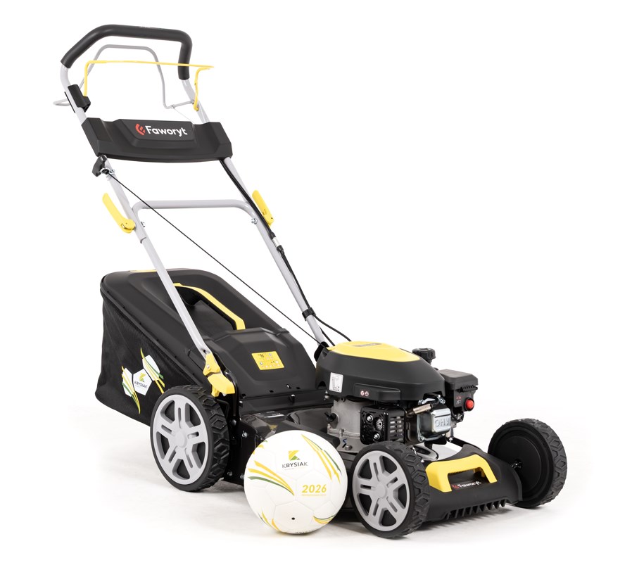 Kosiarka spalinowa Faworyt SH51N180MS-4W1 z napędem 51 cm 4w1 kosz 65 l mulczowanie wyrzut boczny i piłka gratis